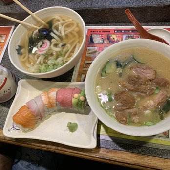 Makiboy - Miso ramen replace tofu with chicken, sushi, seafood udon, cute little cat I noticed watching me from afar asking to be a model :) - Asian Fusion Near Me - Irving, Texas Makiboy - Miso ramen replace tofu with chicken, sushi, seafood udon, cute little cat I noticed watching me from afar asking to be a model :) - Asian Fusion Near Me - Irving, Texas