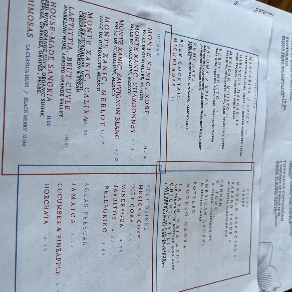 Corazon Comedor - Drink menu - Mexican Near Me - Santa Barbara, California Corazon Comedor - Drink menu - Mexican Near Me - Santa Barbara, California