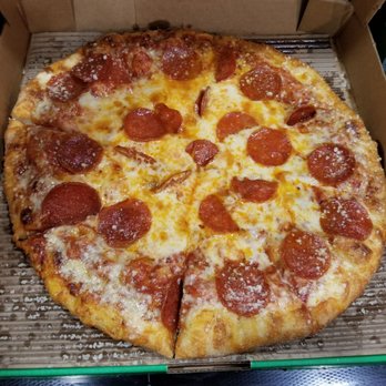 Marco's Pizza - Medium Pepperoni with garlic & parmesan crust! - Pizza Near Me - Riverview, Florida