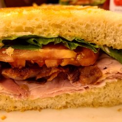 Old Hamlin Restaurant - BLT on homemade toast plus Ham.