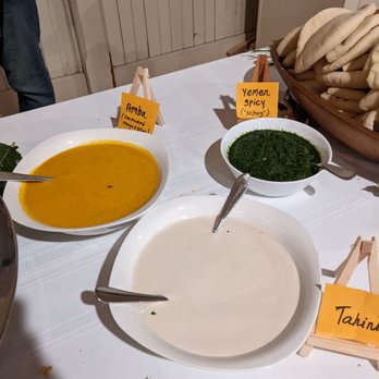 MeZe Eatery - Delicious sauces to add. - Middle Eastern Near Me - Grass Valley, California