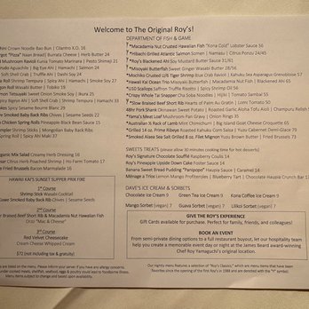 Roy's Hawaii Kai - Dinner menu on September 9, 2023 - Hawaiian Near Me - Honolulu, Hawaii Roy's Hawaii Kai - Dinner menu on September 9, 2023 - Hawaiian Near Me - Honolulu, Hawaii