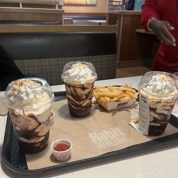 Habit Burger & Grill - Fries and 3 Sundaes - Burgers Near Me - Anaheim, California