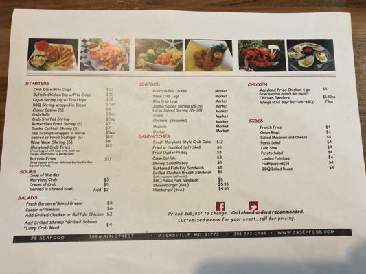 Menu photo 4 JB Seafood / JB Spirits Myersville, MD Menu photo 4 JB Seafood / JB Spirits Myersville, MD