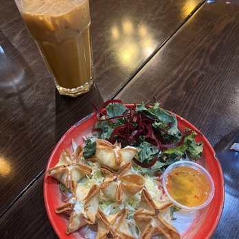 Lucki Thai - Crab rangoon + Thai Tea - Thai Near Me - Las Vegas, Nevada