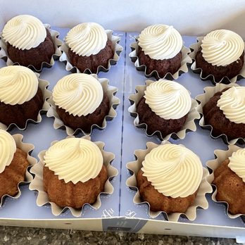 Nothing Bundt Cakes - Top row: Chocolate Chocolate Chip, Middle row: Chocolate Chocolate Chip, Bottom row: Carrot - Bakeries Near Me - Annapolis, Maryland Nothing Bundt Cakes - Top row: Chocolate Chocolate Chip, Middle row: Chocolate Chocolate Chip, Bottom row: Carrot - Bakeries Near Me - Annapolis, Maryland