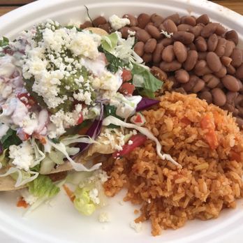 Señor Fish - Rolled Chicken Taco Special ($15), included 3 tacos, rice, and beans. - Mexican Near Me - Los Angeles, California