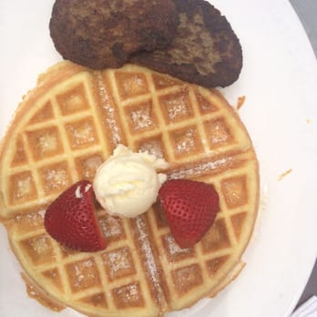 Big Pink - Waffle and sausages. So filling! - Pizza Near Me - Miami Beach, Florida Big Pink - Waffle and sausages. So filling! - Pizza Near Me - Miami Beach, Florida