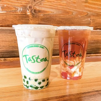 Tastea - Oolong Milk Tea & Lychee Peachee - Coffee & Tea Near Me - Alhambra, California