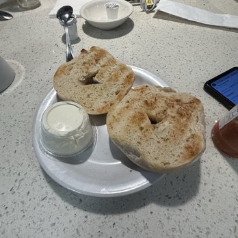 Lester's Diner - Plain bagel with creamed cheese - Breakfast & Brunch Near Me - Margate, Florida