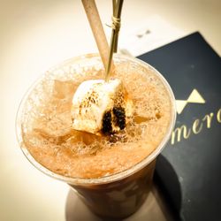 Oasis Ice Rink at Fontainebleau - Toasty Marshmallow's groovy chocolate drink .