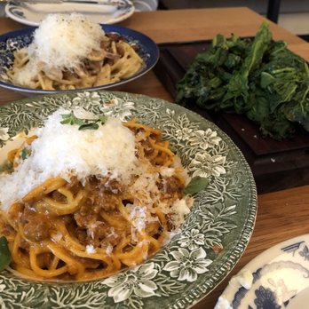 San Fermo - Saffron Spaghetti with Bolognese - Italian Near Me - Seattle, Washington San Fermo - Saffron Spaghetti with Bolognese - Italian Near Me - Seattle, Washington