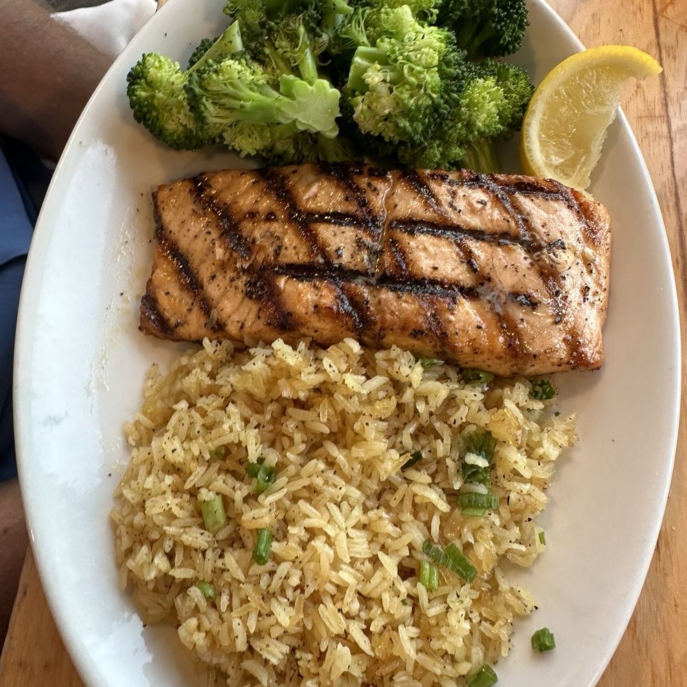 Black Oak Grill - Grilled Salmon* - American Near Me - Branson, Missouri Black Oak Grill - Grilled Salmon* - American Near Me - Branson, Missouri