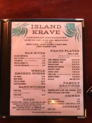 Menu photo 1 Island Krave Norfolk, VA Menu photo 1 Island Krave Norfolk, VA