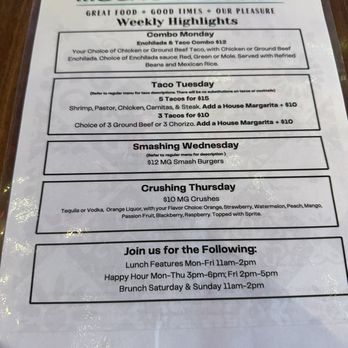 Mucho Gusto - Menu - Mexican Near Me - Bel Air, Maryland