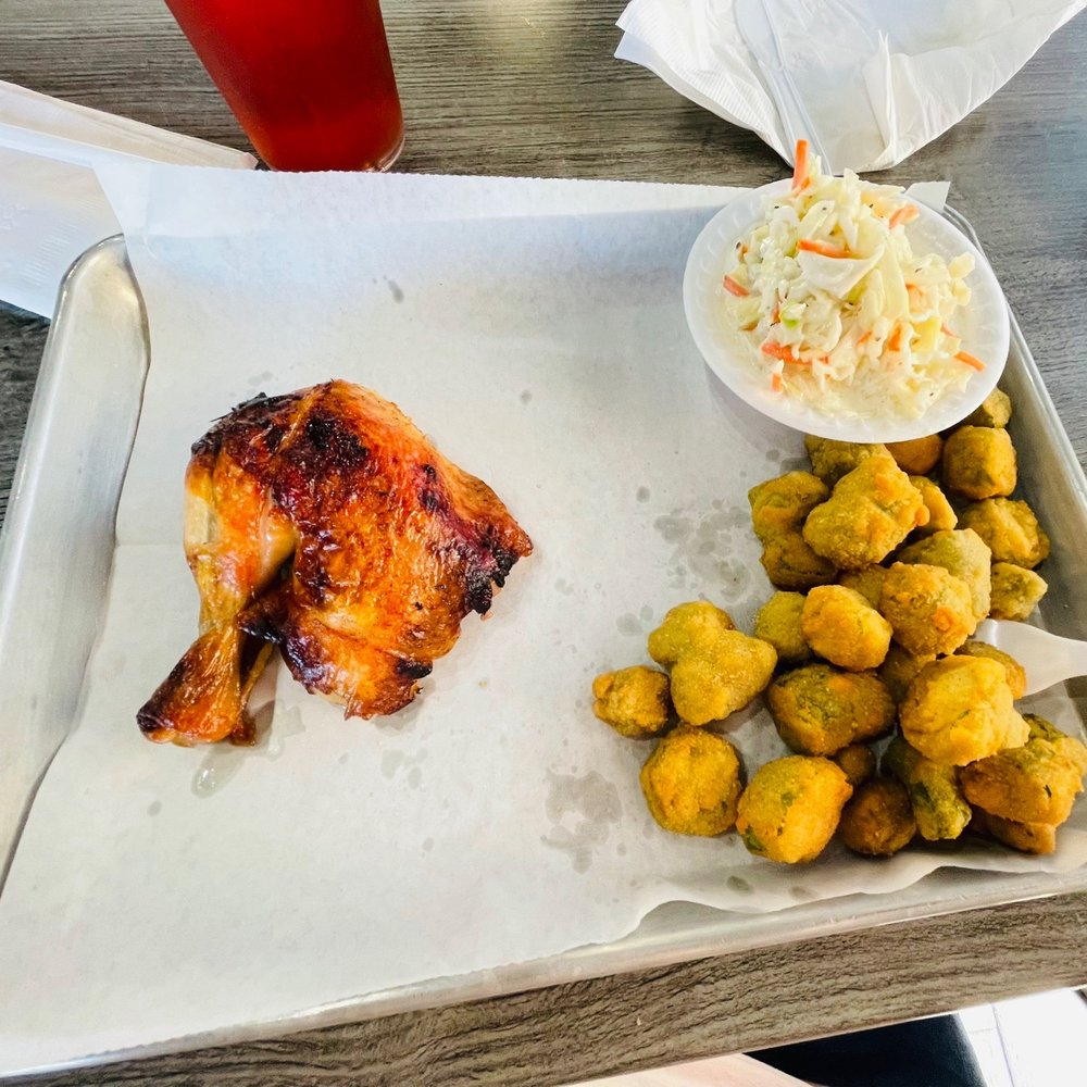 Scratch Fried Chicken - Quarter rotisserie with okra and slaw - Chicken Wings Near Me - Greensboro, North Carolina Scratch Fried Chicken - Quarter rotisserie with okra and slaw - Chicken Wings Near Me - Greensboro, North Carolina