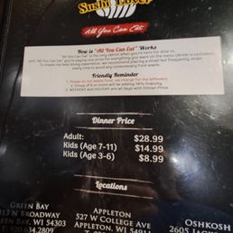 a menu for sushi lover a menu for sushi lover