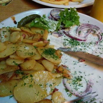 Weinhaus Vogel - Pickled herring and fried potatoes. Delicious! - German Near Me - Cologne, NW Weinhaus Vogel - Pickled herring and fried potatoes. Delicious! - German Near Me - Cologne, NW