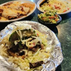 Monterrey Mexican Restaurant - Side Sope $4.50, Guacamole $7, and the Monterrey Dinner Special $16.