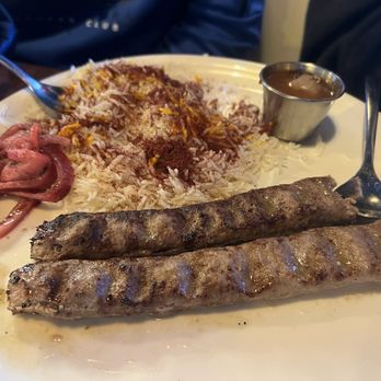 Noosh Persian Cuisine - Beef kubideh - Persian/Iranian Near Me - Nashville, Tennessee Noosh Persian Cuisine - Beef kubideh - Persian/Iranian Near Me - Nashville, Tennessee