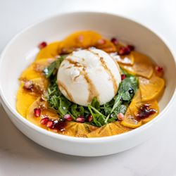 Crush'd Wine Bar Kitchen - Burrata, Persimmon & Pomegranate
Arugula * Balsamic