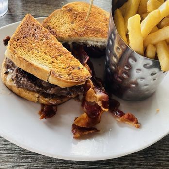 Open Range Grill and Tavern - Patty Melt* with side of bacon - American Near Me - Sedona, Arizona Open Range Grill and Tavern - Patty Melt* with side of bacon - American Near Me - Sedona, Arizona