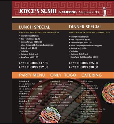Menu photo 5 Joyce's Sushi Palm Springs, CA