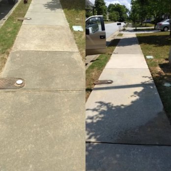 Gutter Busters Cleaning - Pressure washing  before and after - Gutter Services Near Me