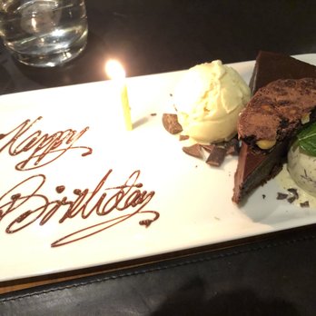 Jacobs & Co. Steakhouse - flourless chocolate cake with mint and vanilla ice cream - Steakhouses Near Me - Toronto, Ontario