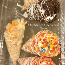 Tempting Taste Plates - Tempting taste plates stuffed cheesecake cones! Come try one today