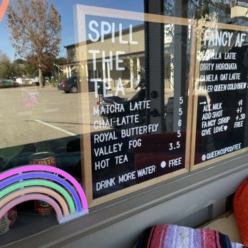 Queen Cup Coffee - Menu (with Pride rainbow!) - Coffee & Tea Near Me - Los Olivos, California Queen Cup Coffee - Menu (with Pride rainbow!) - Coffee & Tea Near Me - Los Olivos, California