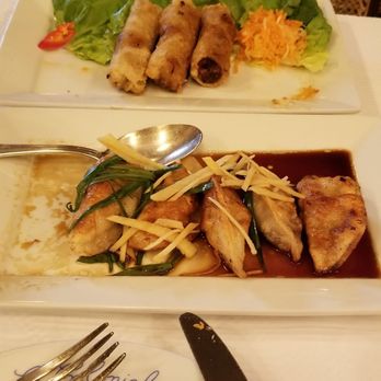 Le Colonial - Crispy shrimp and pork egg roll & chicken dumplings - Vietnamese Near Me - Chicago, Illinois Le Colonial - Crispy shrimp and pork egg roll & chicken dumplings - Vietnamese Near Me - Chicago, Illinois