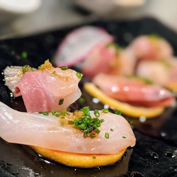 Kakurega - Kanpachi sashimi - Sushi Bars Near Me - Costa Mesa, California Kakurega - Kanpachi sashimi - Sushi Bars Near Me - Costa Mesa, California