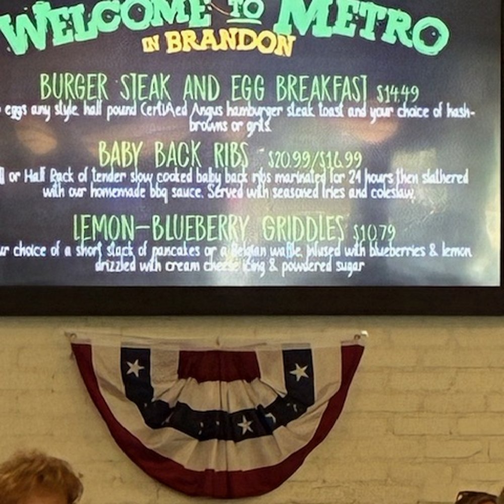 Metro Diner - Metro Diner Specials signage - Diners Near Me - Brandon, Florida Metro Diner - Metro Diner Specials signage - Diners Near Me - Brandon, Florida