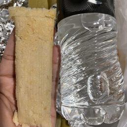 Tamal de elote is very tiny just keep that in mind for $3.50 And it tasted bitter I had to throw it away.
