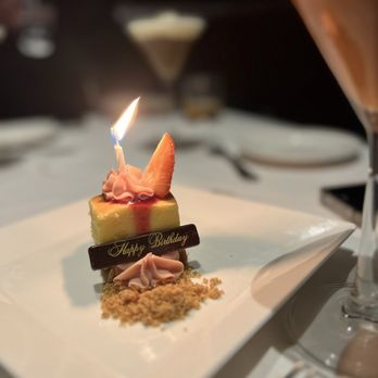 Del Frisco's Double Eagle Steakhouse - Happy birthday treat - the "sign" was chocolate! - Steakhouses Near Me - Philadelphia, Pennsylvania Del Frisco's Double Eagle Steakhouse - Happy birthday treat - the "sign" was chocolate! - Steakhouses Near Me - Philadelphia, Pennsylvania