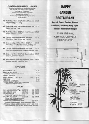 Menu photo 8 Happy Garden Chinese Cornelius, OR
