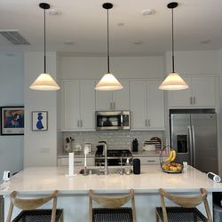 Sokol Electric - 3 pendant lights. Installation above the kitchen island.