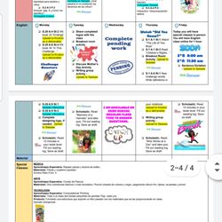 International American School of Cancún IAS - The ridiculously long, complicated weekly outline. p. 2/2