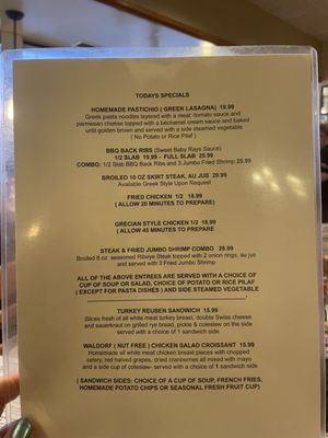Menu photo 2 Andy's Restaurant Crystal Lake, IL