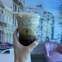 Espumita Cuban Coffee - Large Iced Latte 16oz Honey cinnamon