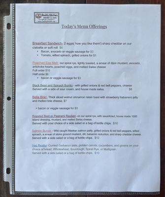 Menu photo 3 Reality Kitchen Bakery & Cafe Eugene, OR