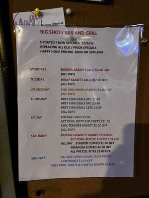 Menu photo 1 Big Shots Bar & Grill Marion, IA