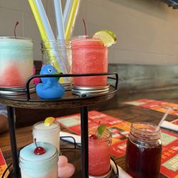 Flight of slushie drinks
