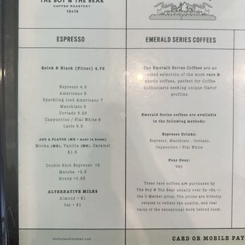 The Boy & The Bear - Menu IG: @ammysalamii - Coffee & Tea Near Me - Los Angeles, California The Boy & The Bear - Menu IG: @ammysalamii - Coffee & Tea Near Me - Los Angeles, California