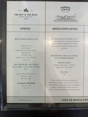 Menu photo 1 The Boy & The Bear Los Angeles, CA Menu photo 1 The Boy & The Bear Los Angeles, CA