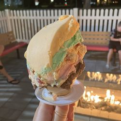 Rainbow cone and outdoor fire pit
