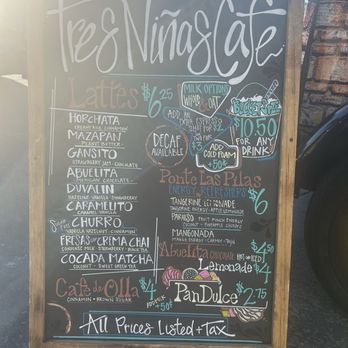 Tres Niñas Cafe - Menu - Coffee & Tea Near Me