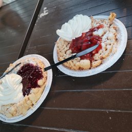 Funnel cake - boysenberry + strawberry
