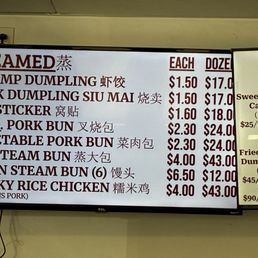 The Steamed Menu.  Theres a Baked Menu, too.